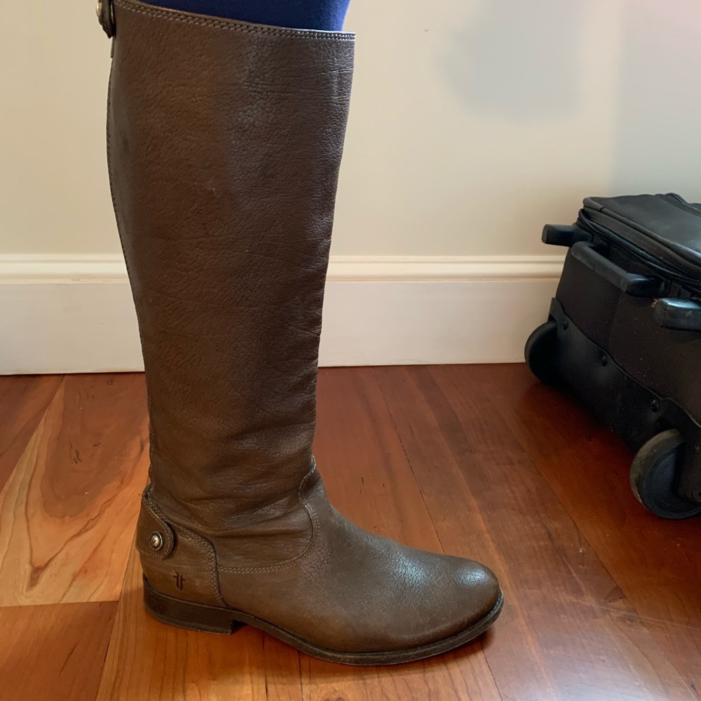 Frye Melissa button back zip boots